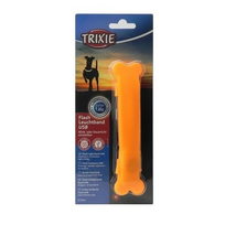 Šviečiantis antkaklio pakabukas Trixie Flash light band USB, geltona sp.