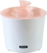 Gertuvė - fontanėlis Zolux Calypso, 3 l, 22.6 cm x 18.8 cm x 19.3 cm, balta sp./rožinė sp.