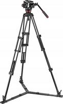 Trikojis stovas Manfrotto 504X tripod + Manfrotto Pro Video Twin Alu head, aliuminis