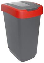 Rūšiavimo šiukšliadėžė Jotta Domino, 15 l, raudona sp./pilka sp.