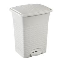 Šiukšliadėžė Branq Cotton, balta sp., 10 l, 35.5 cm x 24 cm