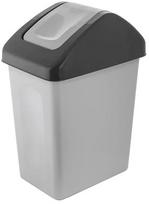 Šiukšliadėžė Branq Plastik, pilka sp., 10 l, 37.5 cm x 26.6 cm