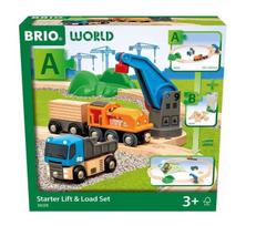 Žaislinis traukinys su bėgiais Brio World Starter Lift & Load 36028, įvairių spalvų