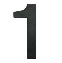 Durų numeris "1" Haushalt MB-1, 14.5 cm x 6.1 cm, metalas/geležis, matinė juoda sp.