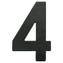 Durų numeris "4" Haushalt MB-4, 14.5 cm x 9.3 cm, metalas/geležis, matinė juoda sp.