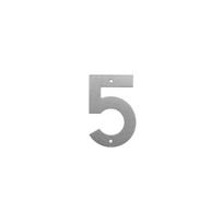 Durų numeris "5" Haushalt SS-5, 14.4 cm x 9.5 cm, nerūdijantysis plienas, nerūdijančiojo plieno sp.