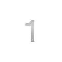 Durų numeris "1" Haushalt SS-1, 14.6 cm x 6.2 cm, nerūdijantysis plienas, nerūdijančiojo plieno sp.