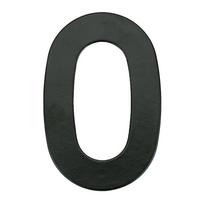 Durų numeris "0" Haushalt MB-0, 14.6 cm x 9.4 cm, metalas/geležis, matinė juoda sp.