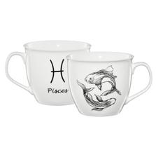 Puodelis Ambition Zodiac Pisces, balta sp./juoda sp., 0.55 l