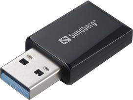 Belaidės prieigos taškas Sandberg Mini Wifi Dongle, 5 GHz, juoda sp.