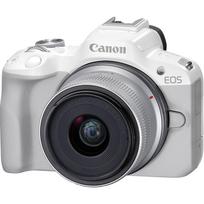 Beveidroninis fotoaparatas Canon EOS R50/RF-S 18-45mm, balta sp.