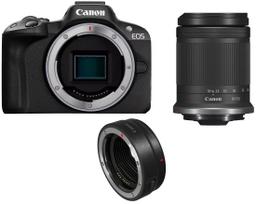 Beveidroninis fotoaparatas Canon EOS R50/RF-S 18-150mm, juoda sp.