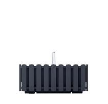 Balkoninis vazonas Prosperplast BOARDEE FENCYCASE W DDEF400W-S433, plastikinis, 38 cm x 18 cm, Ø 38 cm, antracito sp.
