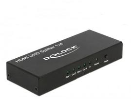 Adapteris Delock HDMI UHD Splitter 1 x HDMI in 4 x HDMI out 4K