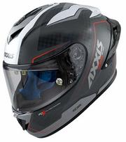 Motociklininko šalmas Axxis Cobra Rage FCR, L (59-60 cm), balta sp./juoda sp./pilka sp.