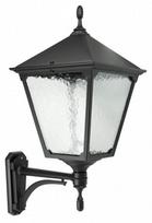 Sieninis lauko šviestuvas Su-Ma Retro, 100W, E27, IP43, juoda sp., 32 cm x 72 cm