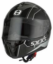 Motociklininko šalmas Speed Race II, XL (61-62 cm), juoda sp.