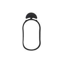 Augalų tvirtinimo žiedai Bradas Anchor Rubber Tie Epdm, 4 cm x 0.4 cm, 4 cm, guma, juoda sp.