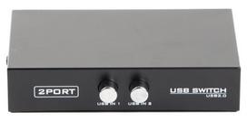 Adapteris Gembird USB Switch 2/1 USB B female x 2, USB 3.0 A female, juoda sp.