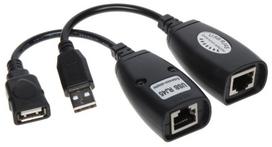 Kabelis Genway USB Extender, juoda sp.
