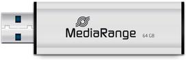 USB atmintinė MediaRange MR917, balta sp., 64GB