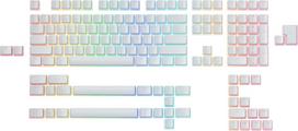 Klaviatūros dangtelių rinkinys Glorious PC Gaming Race Aura Keycaps, balta sp.