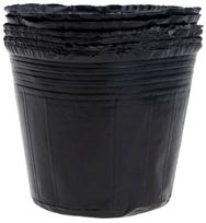 Vazonų rinkinys, plastikinis, 30 cm x 30 cm, Ø 30 cm, juoda sp., 10 vnt.