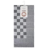 Virtuvinių rankšluosčių rinkinys SCB2-04, balta sp./pilka sp., 70 cm x 50 cm, 2 vnt.