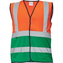 Liemenė universalus Cerva Lynx Duo HV, žalia sp./oranžinė sp., XL dydis