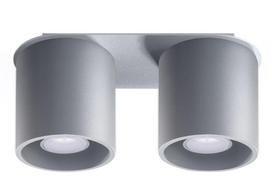 Šviestuvas lubų Sollux Orbis 2 5902622425108, GU10, 2 x 40 W, pilka sp.