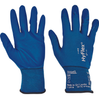 Darbo pirštinės guminės Ansell HyFlex 11-818, suaugusiems, tamsiai mėlyna sp., 10