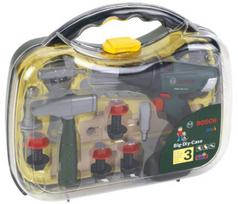 Žaislinis meistro įrankių rinkinys Klein Bosch DIY Case With Cordless Screwdriver II, žalia sp./pilka sp.