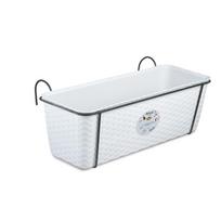 Gėlių vazonas 6475851, plastikinis, 50 cm x 18 cm, Ø 50 cm, balta sp.