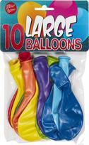Balionas apvalus Bini Balloons Mix, mėlyna sp./raudona sp./geltona sp., 10 vnt.