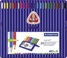Spalvoti pieštukai Staedtler Ergosoft, 24 vnt.