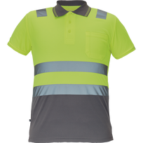 Darbiniai marškinėliai vyrams Cerva Cadiz HV, geltona sp./pilka sp., XXXXL dydis