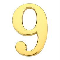 Durų numeris "9" Haushalt GP-9, 4.5 cm x 3.02 cm, cinkas, aukso sp.