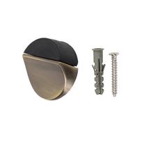 Durų atrama Haushalt DS084, 1.7 cm, Ø 3.9 cm, plastikas/guma/plienas, žalvario sp.