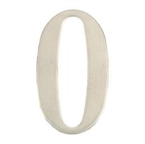Durų numeris "0" Haushalt SS-0, 6.1 cm x 3.5 cm, nerūdijantysis plienas, nerūdijančiojo plieno sp.
