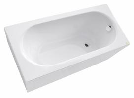 Vonia, įmontuojama SPN Camilla BT-517, su priekine panele ir kojomis 150 cm x 70 cm x 65 cm, stačiakampis, balta sp.