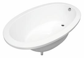 Vonia, laisvai pastatoma SPN Art Stone Marina, su kojomis 178 cm x 106 cm x 68 cm, ovalas, balta sp.