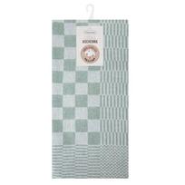 Virtuvinių rankšluosčių rinkinys SCB2-05, balta sp./žalia sp., 70 cm x 50 cm, 2 vnt.
