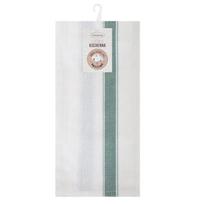 Virtuvinių rankšluosčių rinkinys SCA2-01, balta sp./žalia sp., 70 cm x 50 cm, 2 vnt.