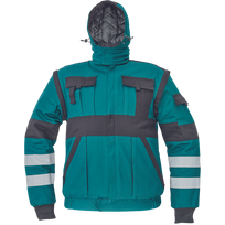 Darbinis švarkas vyrams Cerva Max Winter RFLX, juoda sp./žalia sp., 60 dydis