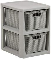 Vonios lentyna Branq Rattan, 29.5 cm x 33 cm x 24 cm, pilka sp.