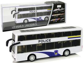 Žaislinis autobusas Lean Toys Police, balta sp.