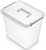 Daiktadėžė su dangčiu, daiktų saugojimo/žaislams Orplast Antibacterial, 30 l, skaidri sp., 39 x 29 x 35 cm