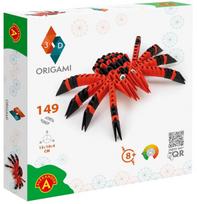Popierinių figūrų gaminimo rinkinys Alexander 3D Origami Spider, juoda sp./raudona sp.