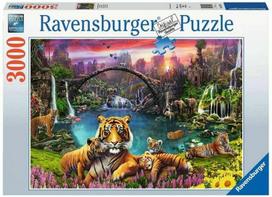 Dėlionė Ravensburger Tiger In Paradise 16719, 80 cm x 121 cm, 3000 vnt., įvairių spalvų