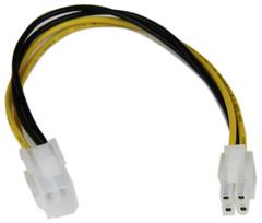 Kabelis StarTech Cable ATXP4EXT 166201 4-Pin-ATX12V female, 4-Pin-ATX12V male, 0.20 m, juoda sp./geltona sp.